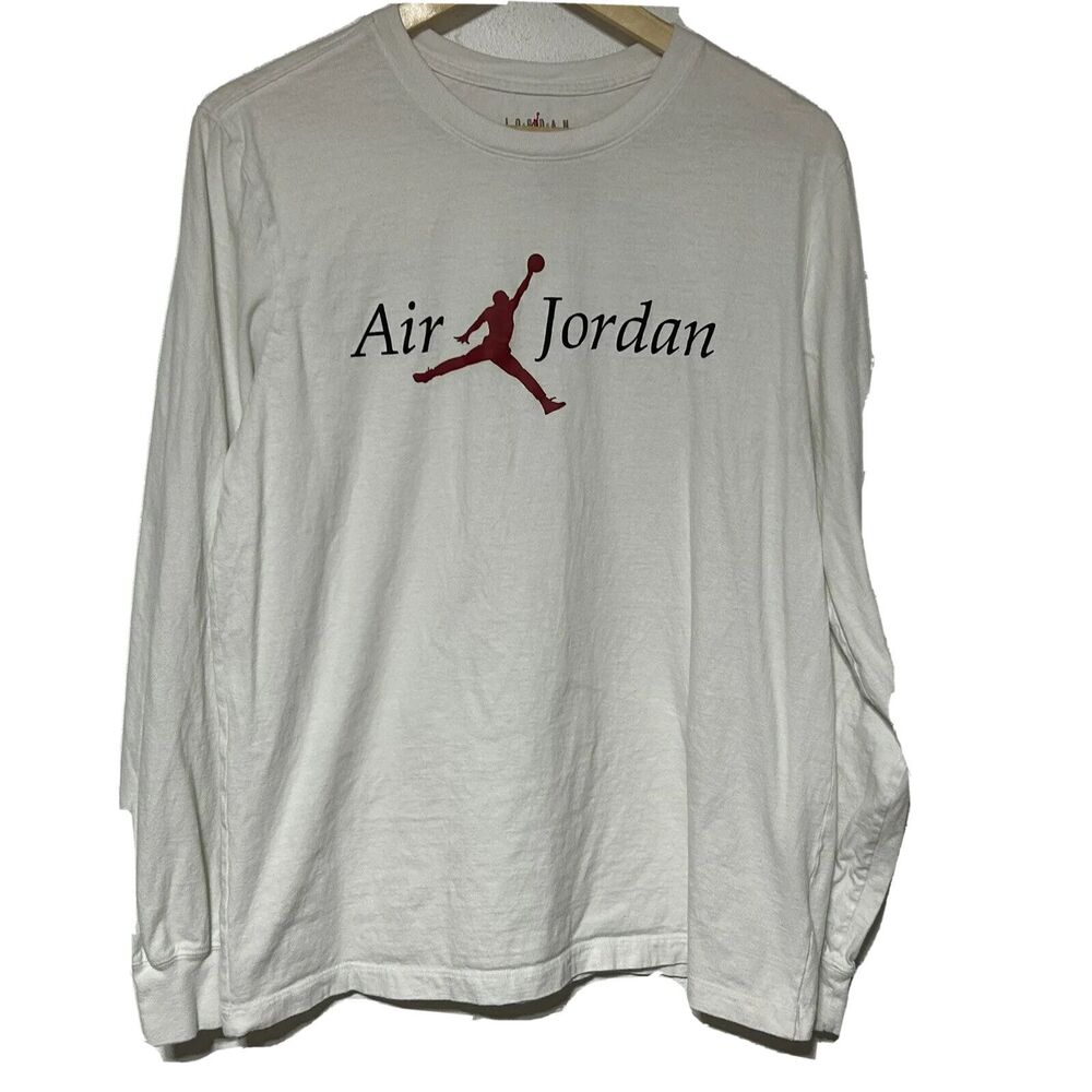 Air Jordan Jumpman Flight White Mens/Womens Long Sleeve T-Shirt Size Medium
